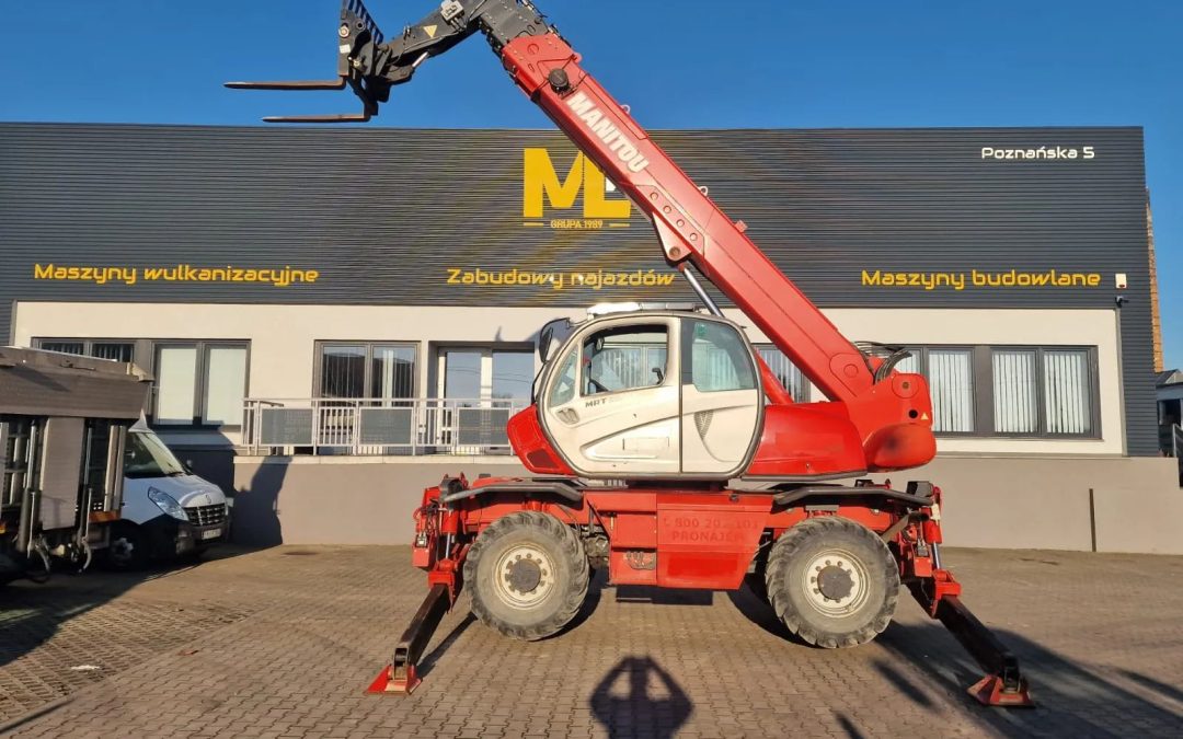 Ładowarka teleskopowa obrotowa Manitou MRT 2150 , UDT + widły + kosz