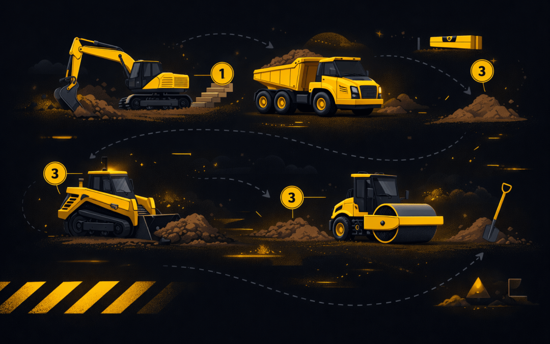 Roboty ziemne krok po kroku – jakie maszyny sprawdzą się na każdym etapie prac?